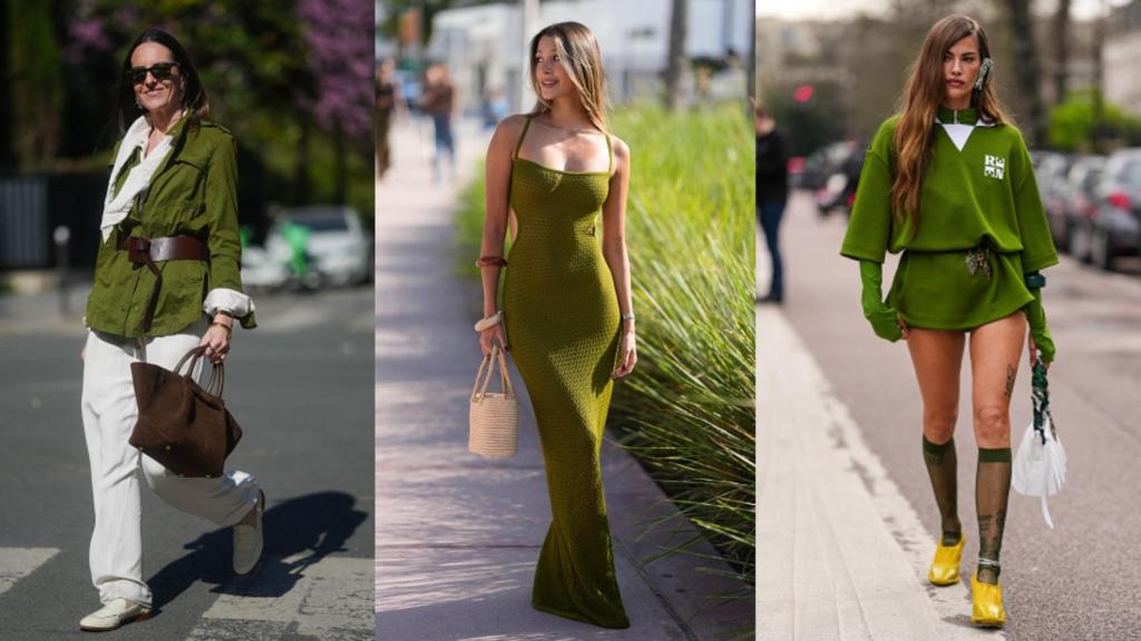 Fotos de 'street style' que prueban el poder del verde oliva de cara a esta temporada.
