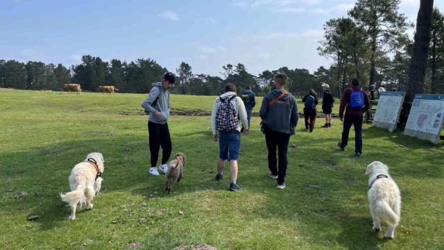 La Fundación María José Jove organiza este verano rutas de senderismo con perros de terapia