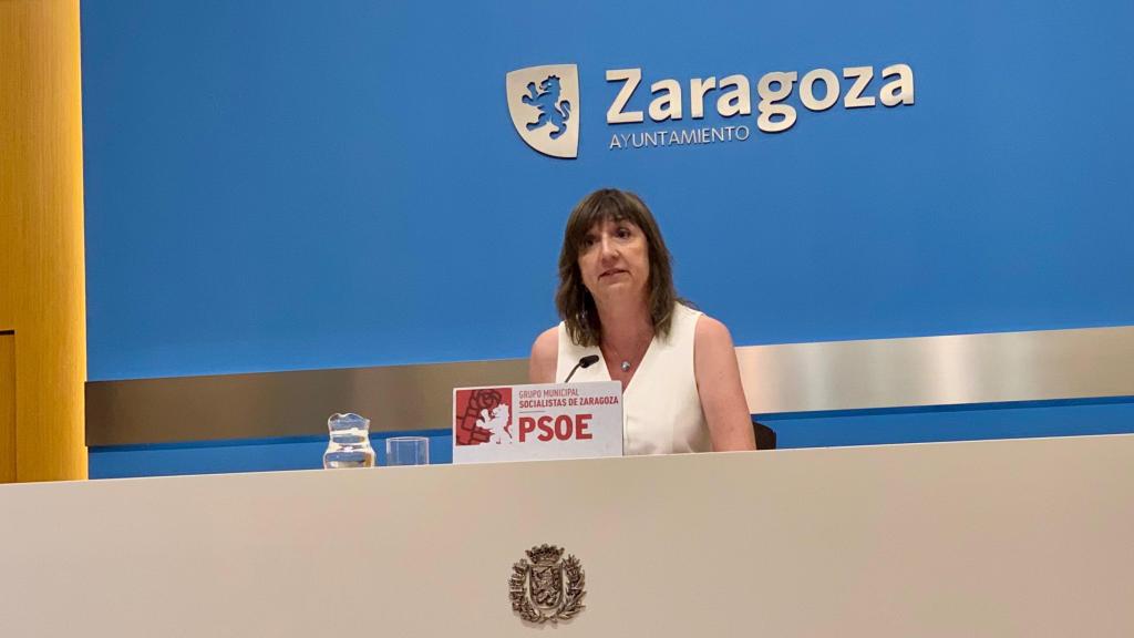 Ranera, este martes en el Ayuntamiento de Zaragoza.