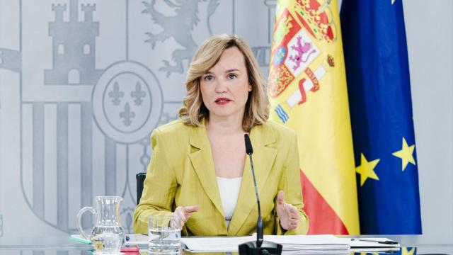 Pilar Alegría en la rueda de prensa posterior al Consejo de Ministros. Carlos Luján / Europa Press