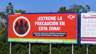 Cartel de Vox en Huesca