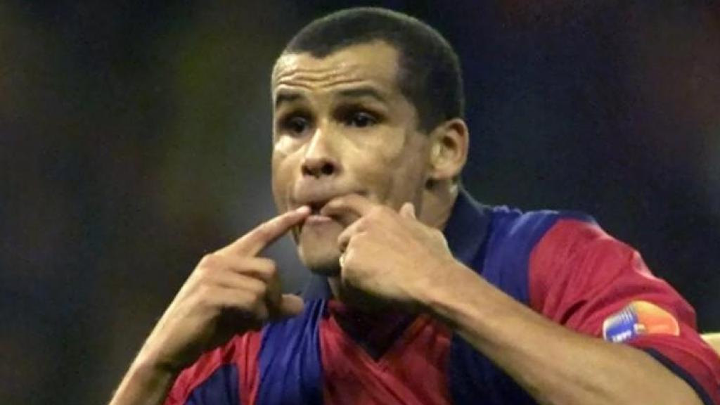 Rivaldo, con el Barça.