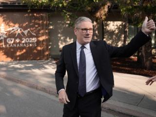 El primer ministro Sir Keir Starmer antes de una cumbre sobre seguridad en la reunión de líderes del G7 en Kananaskis, Alberta, Canadá, el 16 de junio de 2025.