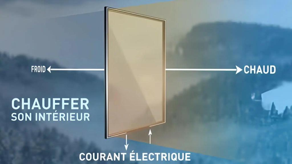 Esquema del funcionamiento de la ventana climática de Technal.