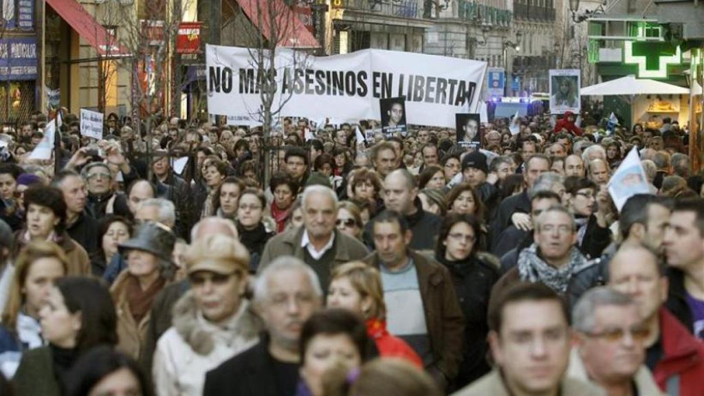 Manifestación en contra de la pena a los asesinos de Sandra Palo.