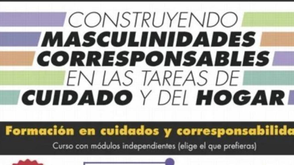 Cartel publicado por la US sobre el curso que buscaba enseñar a planchar a los hombres.