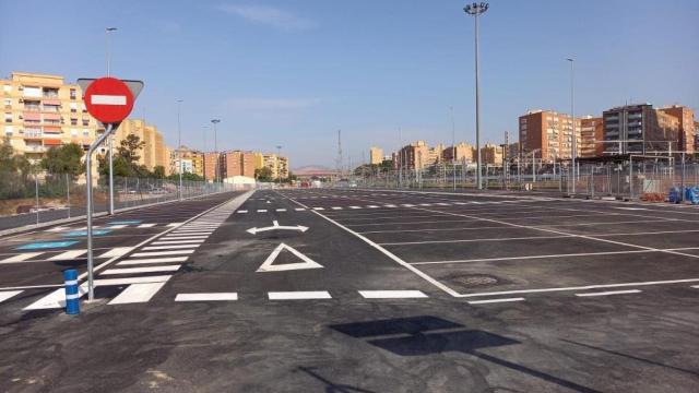 La nueva ampliación del aparcamiento en la estación presentada este martes.