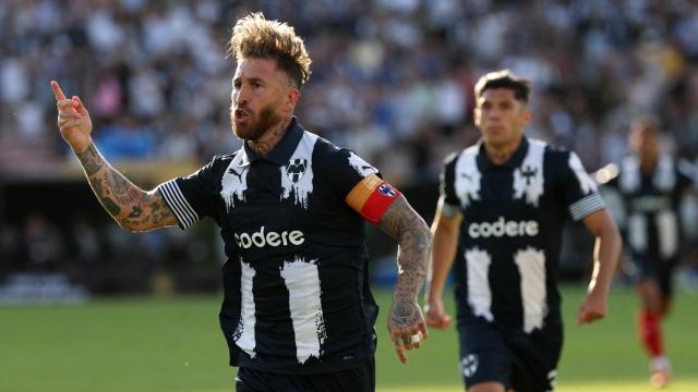 Sergio Ramos celebra un gol con Monterrey en el Mundial de Clubes