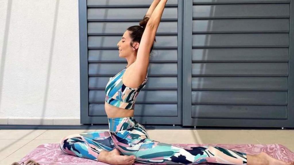 Almudena Cid en su terraza.