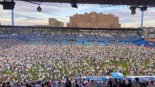 Invasión del campo tras el Real Zaragoza - Deportivo.