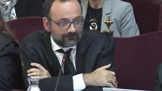 El abogado Benet Salellas, durante el juicio del 'procés' en el Tribunal Supremo./