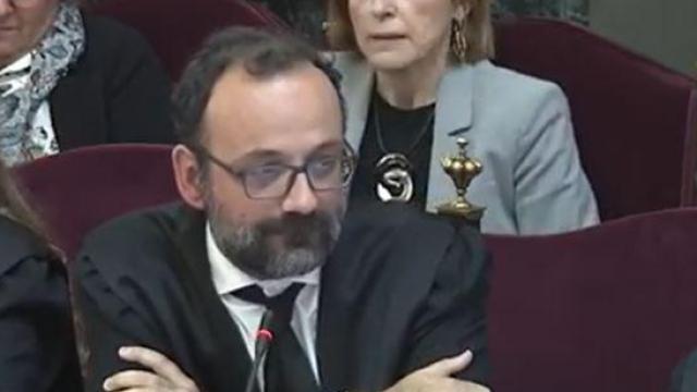 El abogado Benet Salellas, durante el juicio del 'procés' en el Tribunal Supremo./