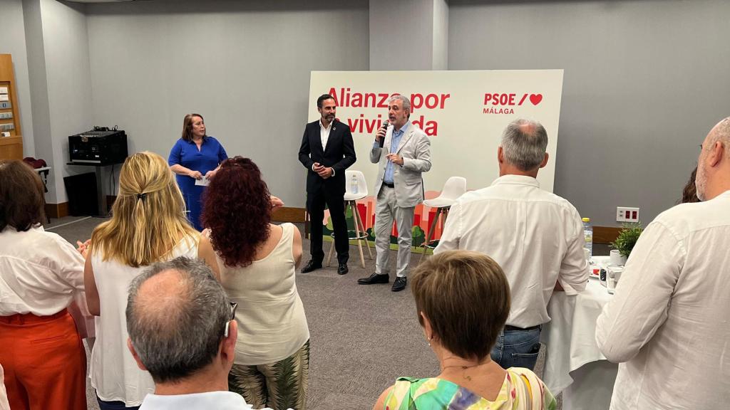 Imagen del acto en el que han participado Jaume Collboni y Daniel Pérez.