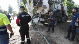 Limpieza en los pueblos afectados por las tormentas en Zaragoza