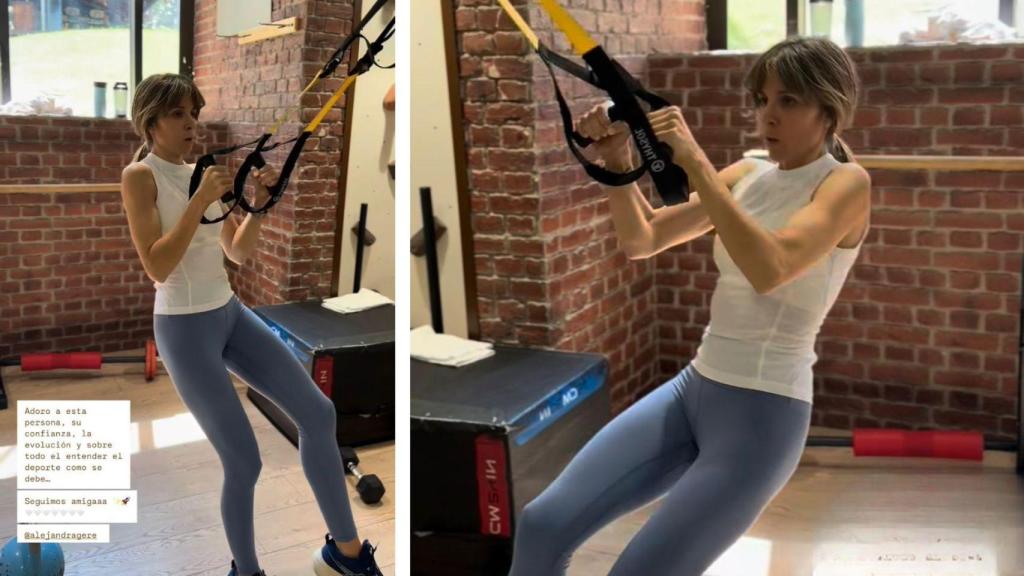 Alejandra Silva, en una sesión de entrenamiento, en una imagen de sus redes sociales.