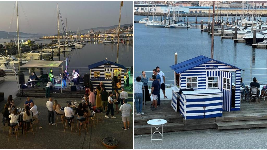El chiringuito del Puerto Marina Dávila, en Bouzas (Vigo) con las mejores vistas a la ría