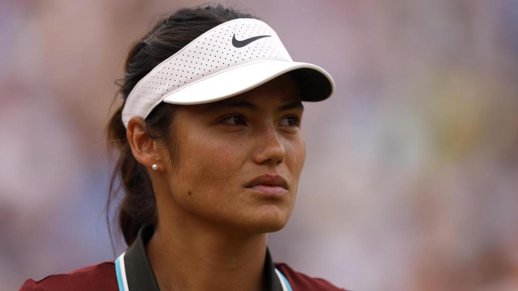 Emma Raducanu, en el torneo de Queen's