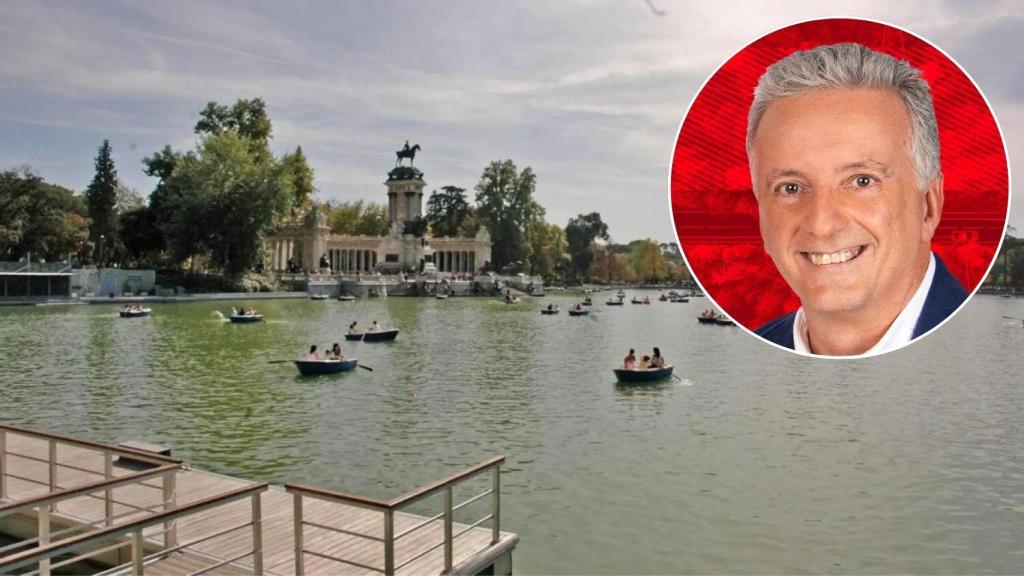 El meteorólogo Antonio López y El Retiro en un fotomontaje.