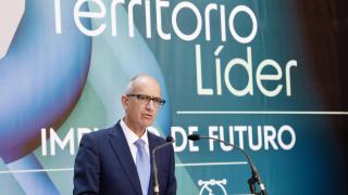 El presidente de la Diputación de Salamanca, Javier Iglesias, en la presentación de la iniciativa de desarrollo provincial ‘Territorio Líder’