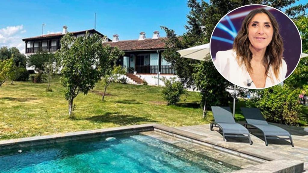 El Casón de la Pinilla de Cerezo de Arriba (Segovia) junto a una imagen de archivo de Paz Padilla