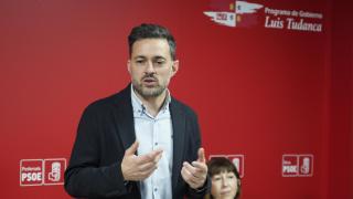 El procurador socialista leonés Diego Moreno, en un acto de las primarias para la Secretaría General del PSOE de León, el pasado mes de marzo