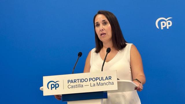 Alejandra Hernández durante una rueda de prensa ofrecida este miércoles en Toledo.