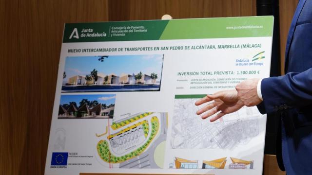Detalles del futuro intercambiador de transportes de Marbella.
