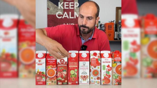 Sergio Estévez, durante la prueba de los gazpachos.