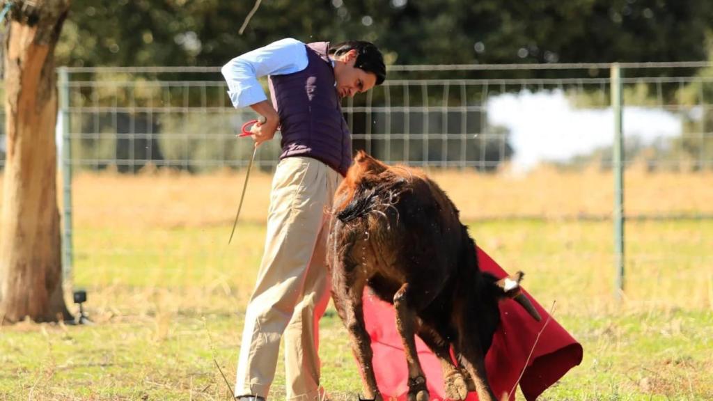 Pedro Luis entrenando en su finca de Toledo