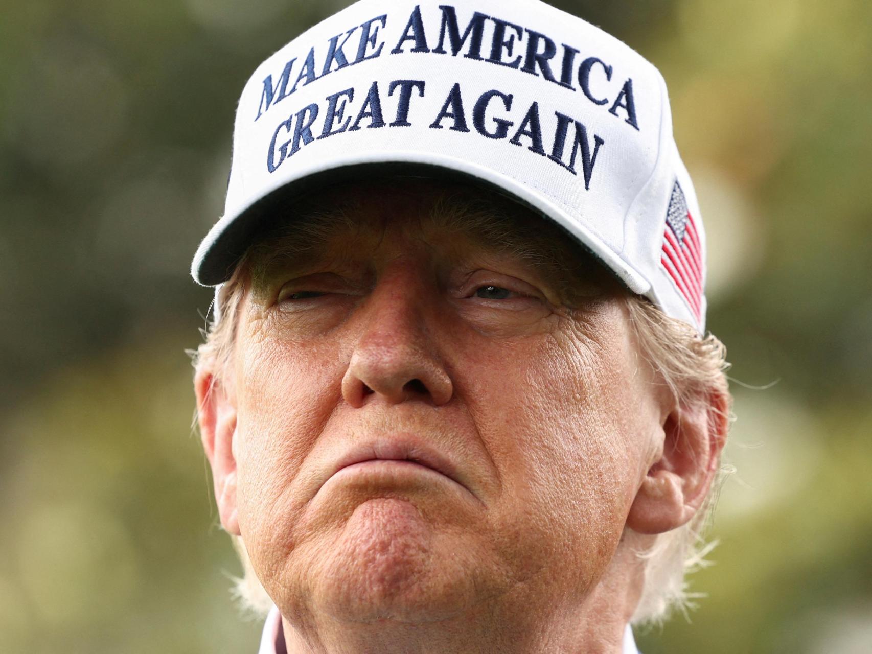 El presidente de Estados Unidos, Donald Trump, en el jardín sur de la Casa Blanca.
