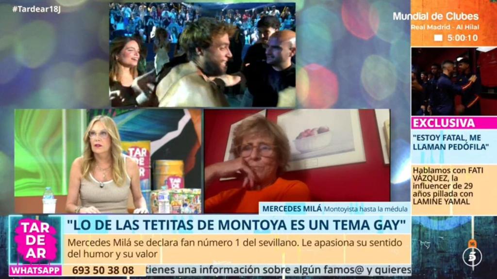 Belén Rodríguez y Mercedes Milá en 'Tardear'.