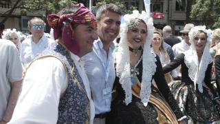Carlos Mazón, junto a David Olivares y Adriana Vico hoy en Alicante.