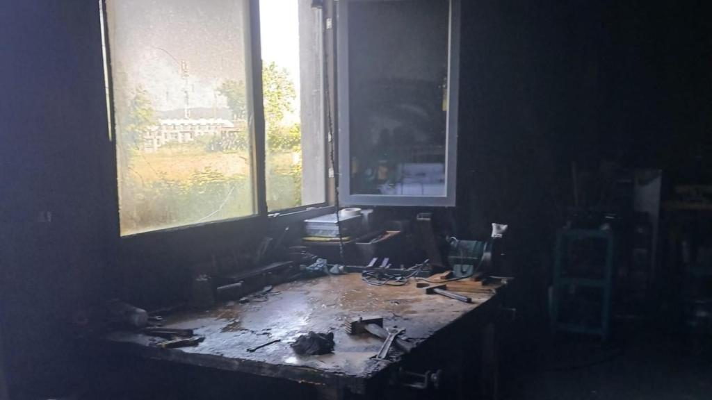 Incendio en una casa en Carral