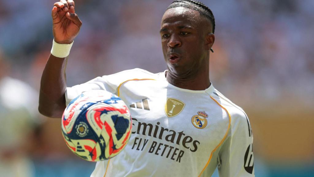 Vinicius, con el balón