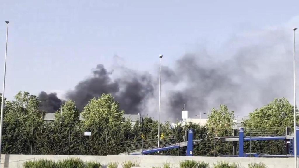 Incendio en el polígono San Cristóbal de Valladolid