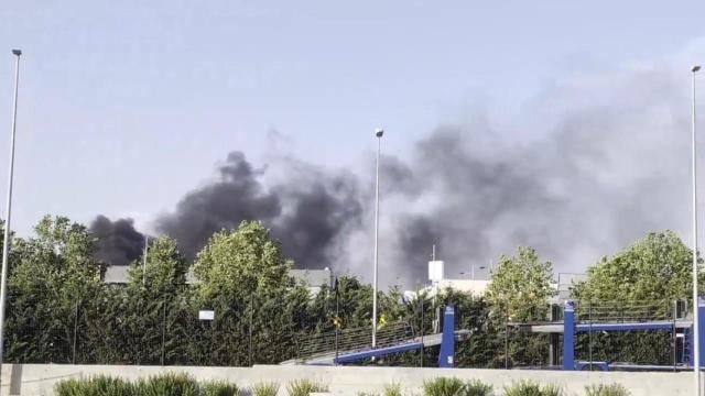 Incendio en el polígono San Cristóbal de Valladolid