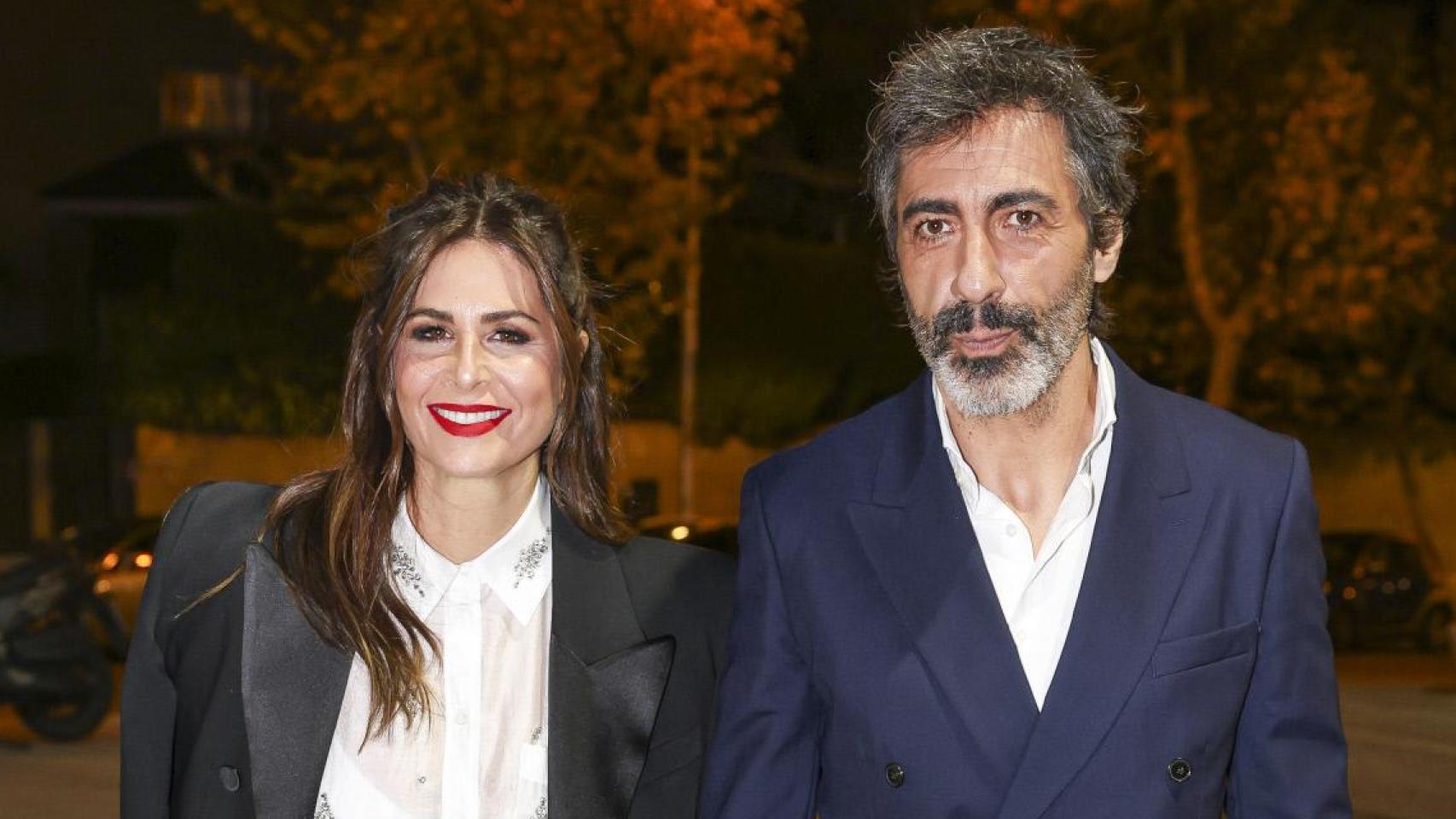 Nuria Roca y Juan del Val en la fiesta de Navidad de Atresmedia.