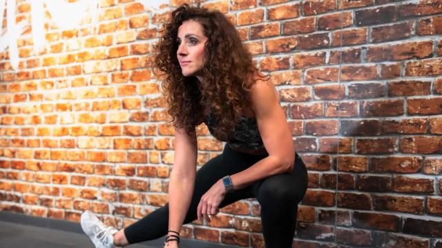 La entrenadora Priscila Burguete durante una sesión.