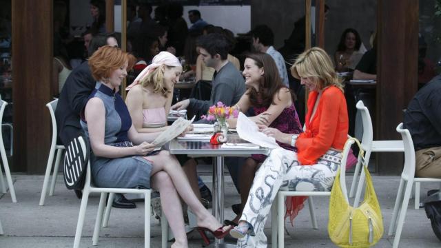 Las protagonistas de la serie de HBO disfrutando de uno de sus habituales desayunos.