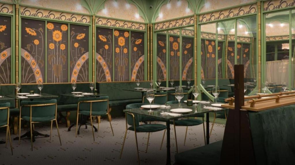 Una de las salas del restaurante Voltereta de Sevilla, inspirado en París.