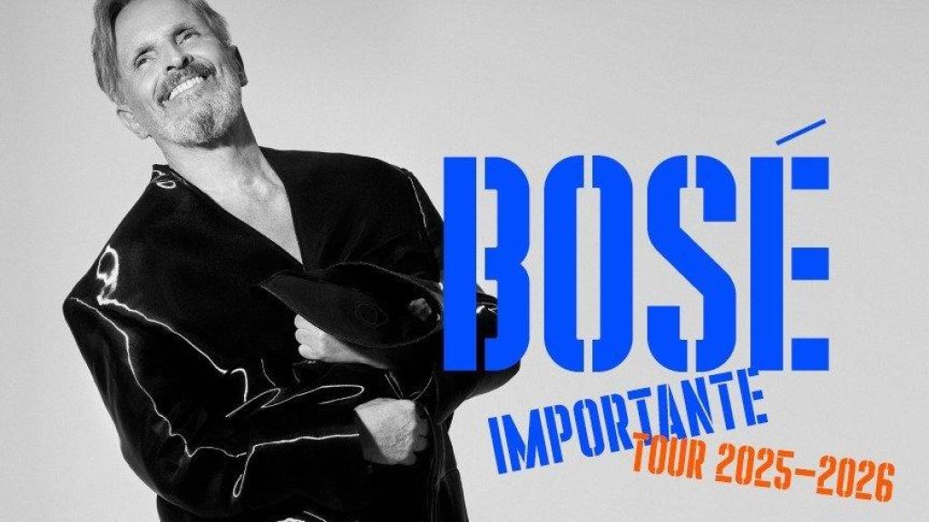 Cartel de la gira 2025 de Miguel Bosé