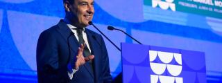 Juanma Moreno, presidente de la Junta, en un acto de la pasada semana.