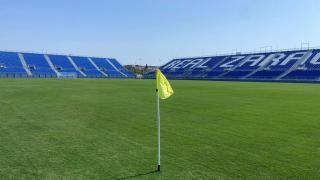 Banderín de córner del estadio modular.