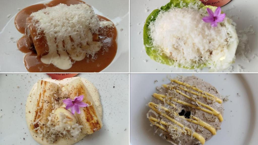 Algunos de los platos que se pueden probar en la ruta del queso de Peñafiel