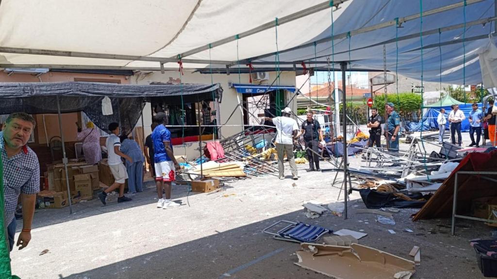 Detalle del bar Casa Javi en el que se ha producido la explosión.