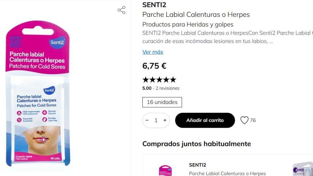 Parche labial calenturas o herpes.