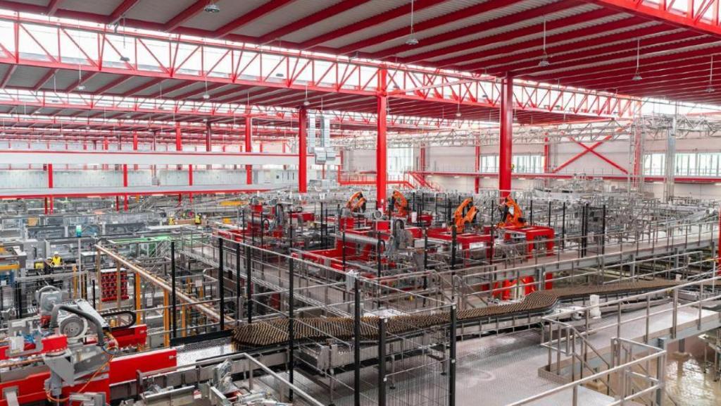 Interior de las instalaciones de Estrella Galicia en Morás.