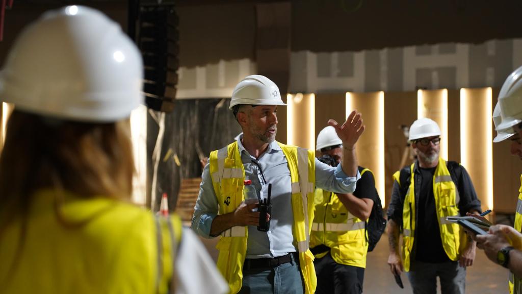 Víctor Sendra, director general Roig Arena, en la prueba acústica del recinto. Raquel Granell