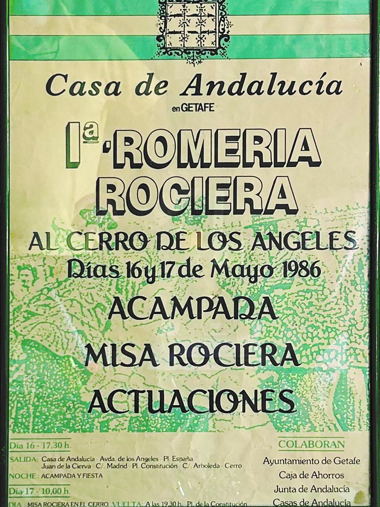 Cartel de la 1ª Romeria en 1986