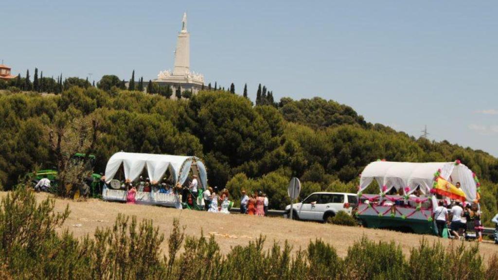 La romería de camino al Cerro de los Ángeles
